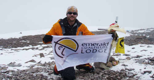 Emerald’s Luke Richmond has conquered the 6962 metre Aconcagua, the first of seven summits, on his way to Mt Everest. Emerald’s Luke Richmond has conquered the 6962 metre Aconcagua, the first of seven summits, on his way to Mt Everest.